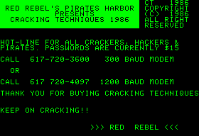 Cracking Techniques 1986