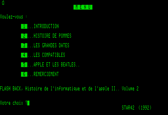 Menu Flashback 2