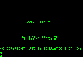 Golan Front