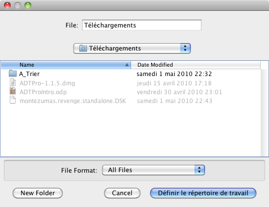Transfert imac vers Apple II