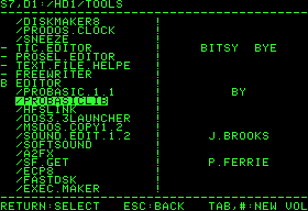 Bitsy Bye screen