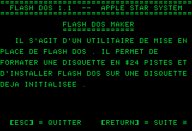 Ecran Flash DOS