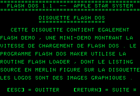 Ecran Flash DOS