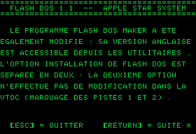 Ecran Flash DOS