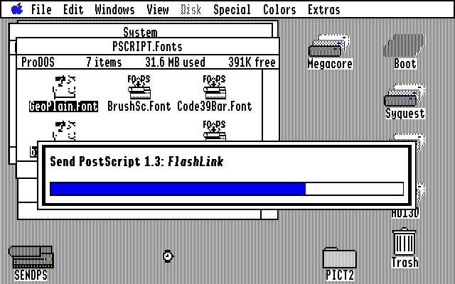 Send PostScript GS
