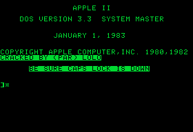 Ecrans DOS 3.3 cracked!