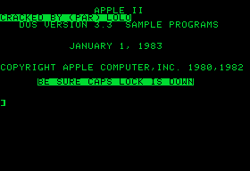 Ecrans DOS 3.3 cracked!