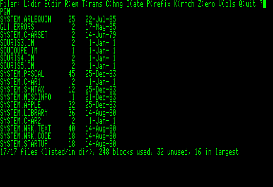 Screen: Apple II rolling demo