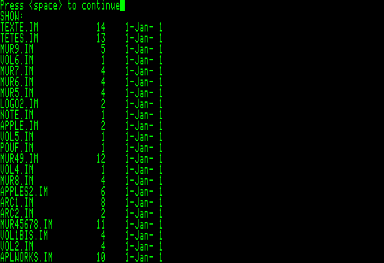 Screen: Apple II rolling demo