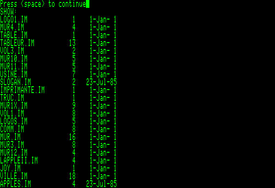 Screen: Apple II rolling demo