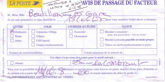 Avis de passage