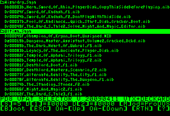 VFAT Explorer : screen and menu layout demo