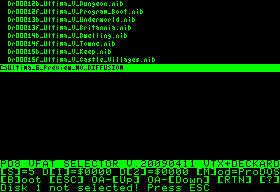 VFAT Explorer : screen and menu layout demo