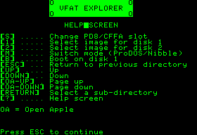 VFAT Explorer : screen and menu layout demo